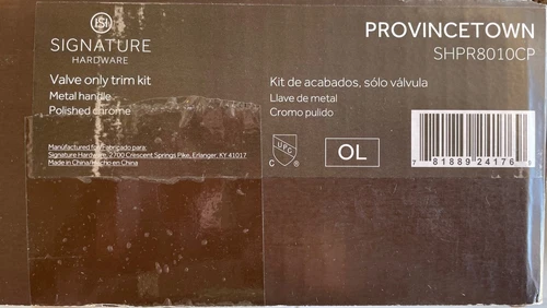 Provincetown Single Lever Handle Valve Trim SHPR8010CP Signature Hardware - Picture 3 of 5