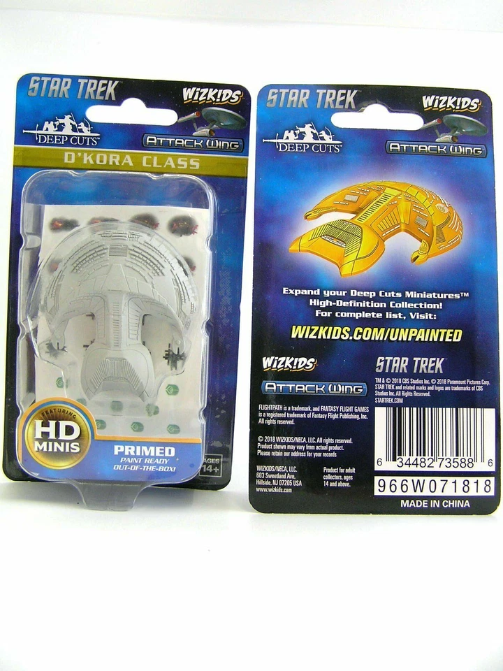 Неокрашенные миниатюры Star Trek Deep Cuts: класс D'Kora - Изображение 2 из 2