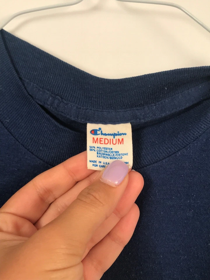 vintage Indianapolis colts blue t shirt Champion womens medium 80s Single Stitch - Image 2 of 3