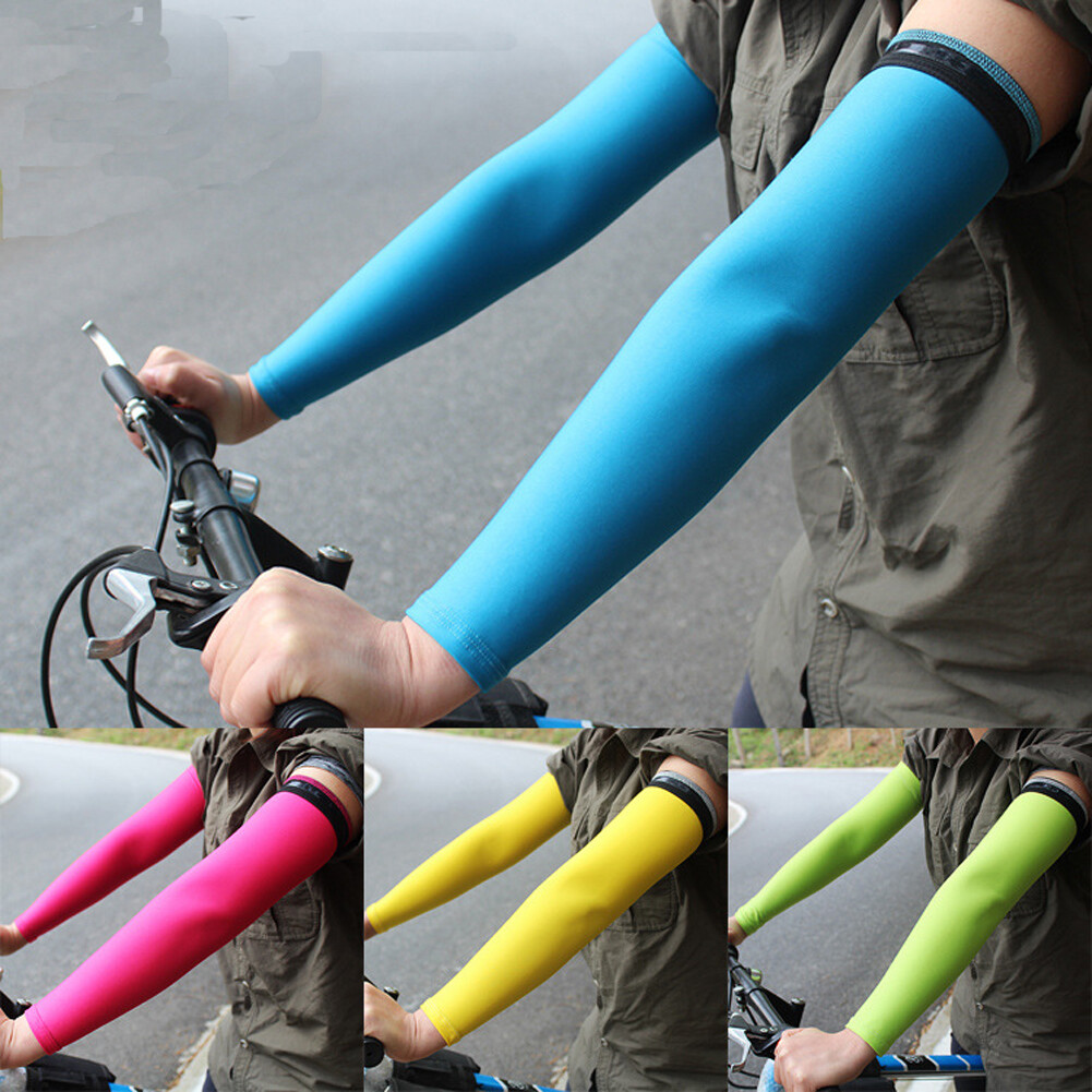 Plus Size Arm Sleeves UV Sun Protection Tattoo Cover Up Compression Cooling Arm Cover Ice Silk Running Sleeves 4pairs