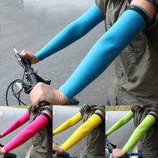 1 Pair Cooling Arm Sleeves Ice Silk Cover UV Sun Protection Sports Outdoor  