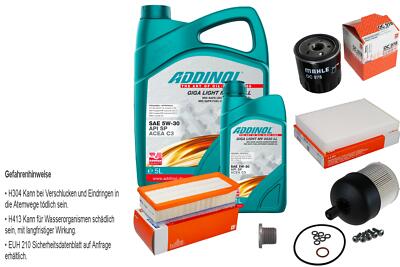 MAHLE Inspektionspaket 6L ADDINOL GIGA LIGHT MV 5W-30 für Dacia Lodgy JS_ 1.5