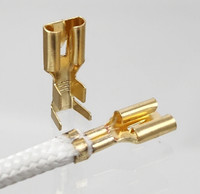25X 6,35 Flachstecker Kabelschuhe Kabel SteckhüLsen Crimp Auto 3 4 5 6Mm² ZNG-D