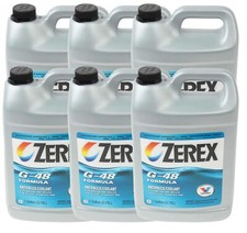 Genuine - Zerex Bq1030004 Set Of 6 Blue Colored Coolant Antifreeze Gallon Genuine - Zerex Bq1030004 Set Of 6 Blue Colored Coolant Antifreeze Gallon