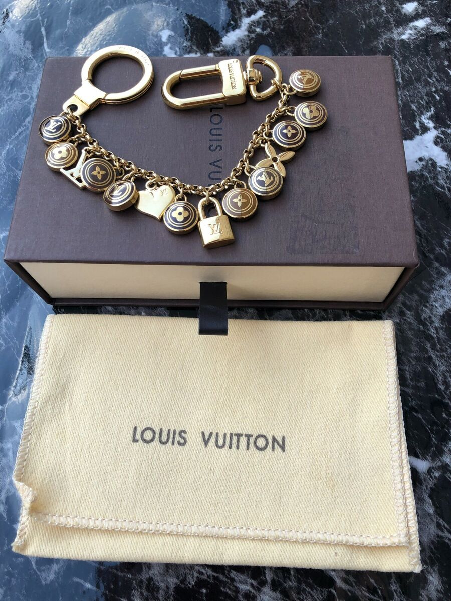 LOUIS VUITTON Bag charm Key chain holder ring AUTH Porto cle LOUIS VUITTON Bag charm Key chain holder ring AUTH Porto cle
