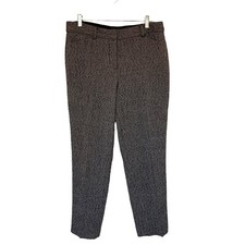 Talbots Black/White Wool Blend Hampshire Career Pants Trousers Sz 10