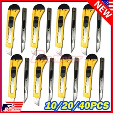Lot Knife Utility Box Cutter Retractable Snap Off Lock Razor Sharp Blade Tool