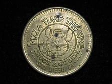 1981 25c CHUCK E CHEESE TOKEN * 25 MM BRASS * PIZZA TIME THEATRE * SAN DIEGO, CA