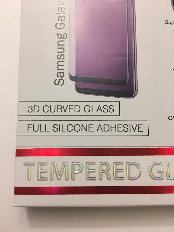 Protector de Pantalla de Vidrio Templado ZNITRO para Samsung Galaxy S9+, Adhesivo Completo, Negro Foto 2 de 4