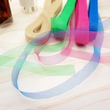 5M 25mm Crinoline Horsehair Braid DIY Trim Elastic Mesh Webbing Sewing Ribbon