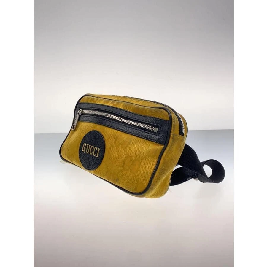 Sac ceinture authentique Gucci hors grille pack de fanny 631341 jaune noir logo en nylon