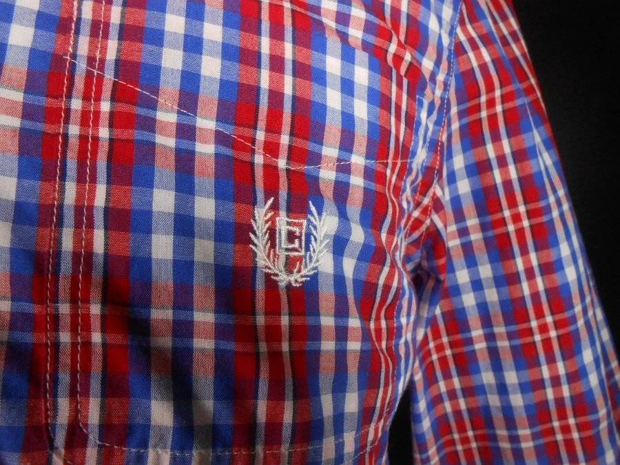 Hermosa Camisa Para Hombre Mediana Ralph Lauren Chaps Roja A Cuadros Manga Larga Botón Usada en Excelente Condición Foto 4 de 4