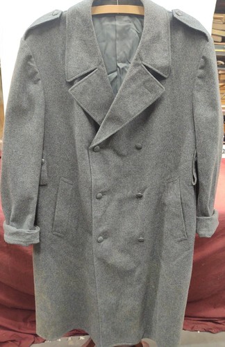 Vtg Long Wool Double Breasted Overcoat 