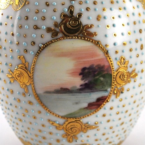 Noritake Pair of Vases Hand Painted Raised Gilding Antique - Picture 9 of 13