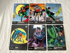 DC Comic book cover Cards! DC Hybrid Trading Card Lot Of 6 Pack To Sleeves!