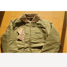 Houston N-1 Deck Jacket Size 42 TAN New Unused Made in Japan