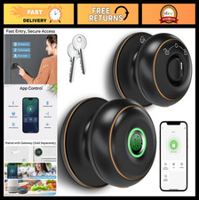 Smart Fingerprint Door Lock - Keyless Entry, App Control, Backup Keys, Secure Th