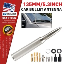 MODIGT 5.3inch Gunmetal Silver Bullet Antenna+Screw For 2007-23 Jeep Wrangler