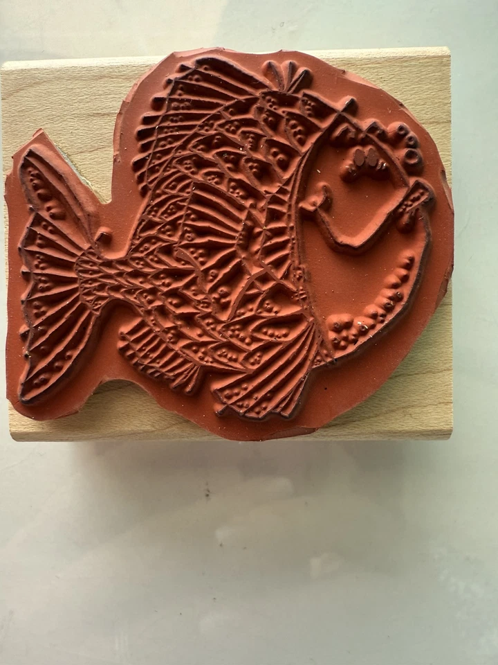 Stampin Up Stamp 2.25 inch FISH Single Stamps ONLY 2.5x2.25in Ocean Sea Cartoon - Image 2 of 3