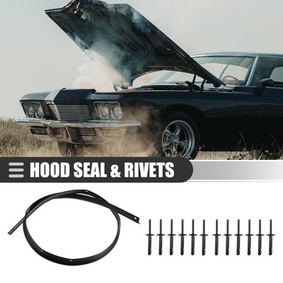 Front Bumper Hood Seal with Rivets 68051392AB for Dodge Challenger 2008-2023