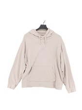 John Lewis Women's Hoodie XXL Cream 100 Cotton Pullover