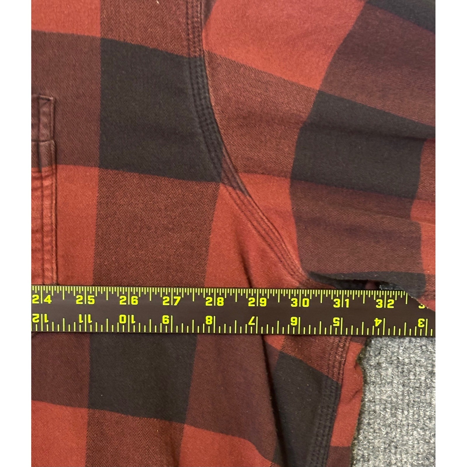 Carhartt Mens 4XL Relaxed Fit Buffalo Plaid Heavy Flannel Button Down Shirt thumbnail 6