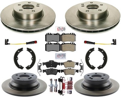 Disc Brake Rotors & Brake Pads For Mercedes Benz E350 2006 W/ Rear Solid