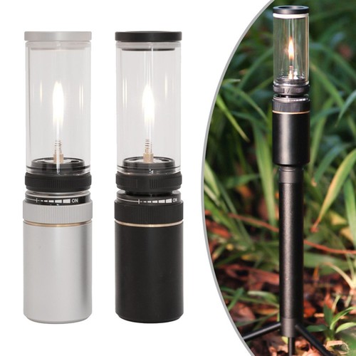 Lanterne à Gaz Butane Camping - Multifonction - Petite Lampe Pic Nic - Noire