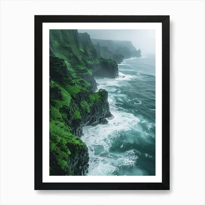 Cliffs Of Ireland 1 Kunstdruck Rahmen gerahmt Wandbild Poster Leinwanddruck Bild