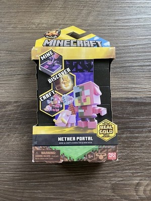 Treasure X Minecraft Nether Portal w Mine and Craft Character and Mini Mob NEW