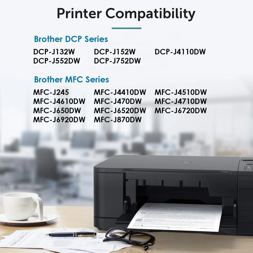 1-10er Patronen XL Kompatibel mit Brother LC-123 MFC-J 4410 4510 DW DCP-J4110W - Bild 2 von 4
