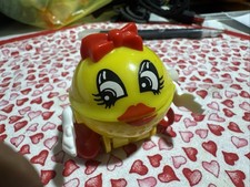 Vintage 1980s Ms PAC-MAN Wind Up Walking Toy Figure by TOMY Works 