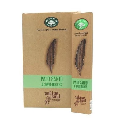 Räucherstäbchen Green Tree Native Soul Smudge ''Palo Santo & Sweet Grass'' 15gr. (