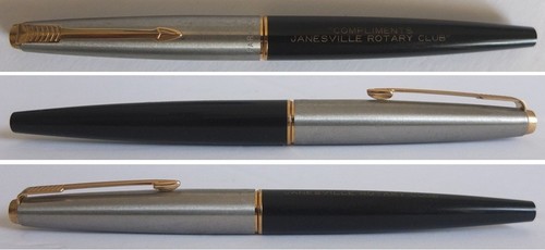 vintage PARKER 45 fountain pen with 14K nib c.1965—Janesville Rotary gift—superb - Picture 3 of 8