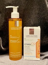 La Roche-Posay Vitamin C Serum 1oz  Brightening Cleanser 6.7oz Set This Works 