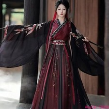Chinese Song Dynasty Hanfu Men Women Costume Halloween Wuxia Swordsman Cosplay
