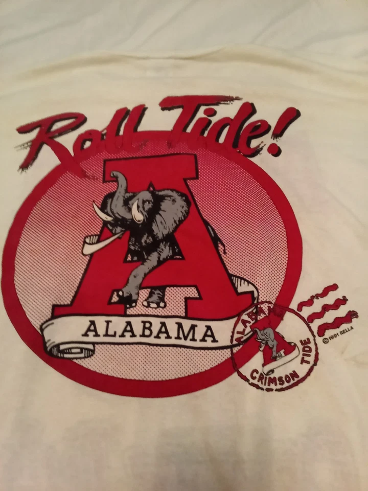 Alabama Crimson Tide 1991 T-Shirt Very Rare Design Jerzees XL USA Read Descript - Image 4 of 4