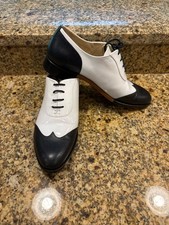 The Office Of Angela Scott Mr. Evans Oxfords Black White Patent Leather 41 US 11