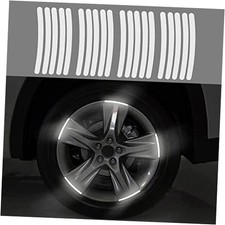 20PCS Reflective Car Wheel Decorative Stripe Stickers, Night Safety Sliver