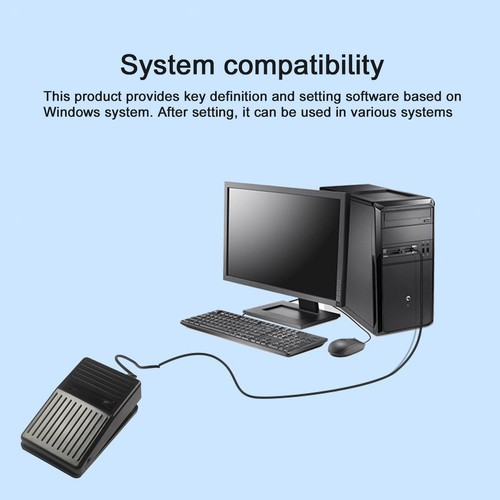 USB Single Foot Switch Control Keyboard One Key Customized Pedal Model Mouse n - Photo 7/9