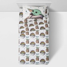 Star Wars The Mandalorian Baby Yoda 3 Piece Twin Bedding Sheet Set  Pillowcase