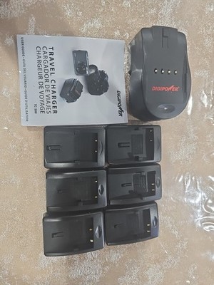 Digipower TC-500 Universal Travel Battery Charger with 6 Plates & Manual (NP40 N
