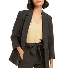 Bar III Pinstripe Open-Front Blazer women  s size XL