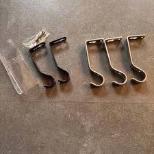 5 Gardinenstangen Halter Halterungen Metall Schwarz Silber