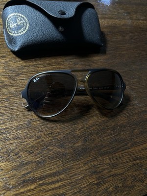 Ray-Ban NIB Aviator RB4125 CATS 5000 Tortoise Shell B15 Top
