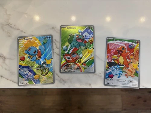 Bulbasaur Charmander Squirtle PROMO FIRST PARTNER ILLUSTRATION 30th Anniversary