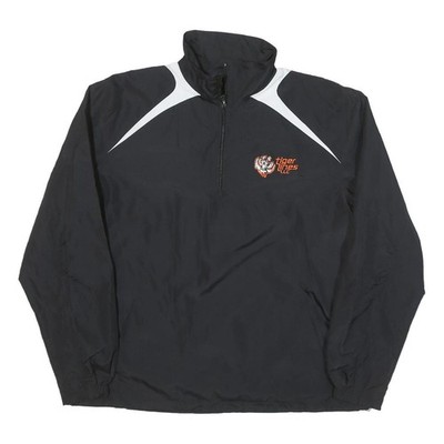 SPORT TEK Herren Schwarz & Weiß Tiger Linien Logo Zip Jacke Polyester M Blend