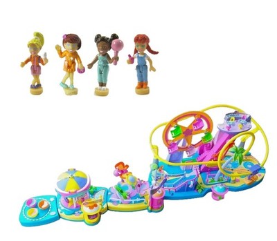 Vintage Polly Pocket POLLYWORLD AMUSEMENT PARK Karussell Schmetterling Bluebird 2002