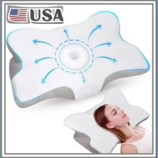 Cervical Neck Pillow for Pain Relief, Orthopedic Neck Support Pillow for Side