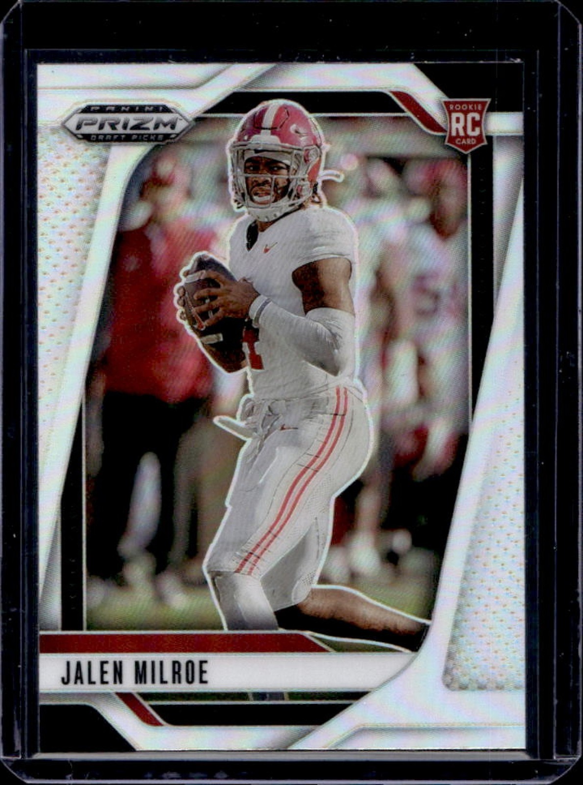 2025 Panini Prizm Draft Picks Jalen Milroe RC Silver Rookie #5 Crimson Tide